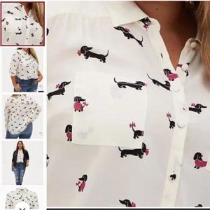 Torrid size 2 dachshund Madison shirt.